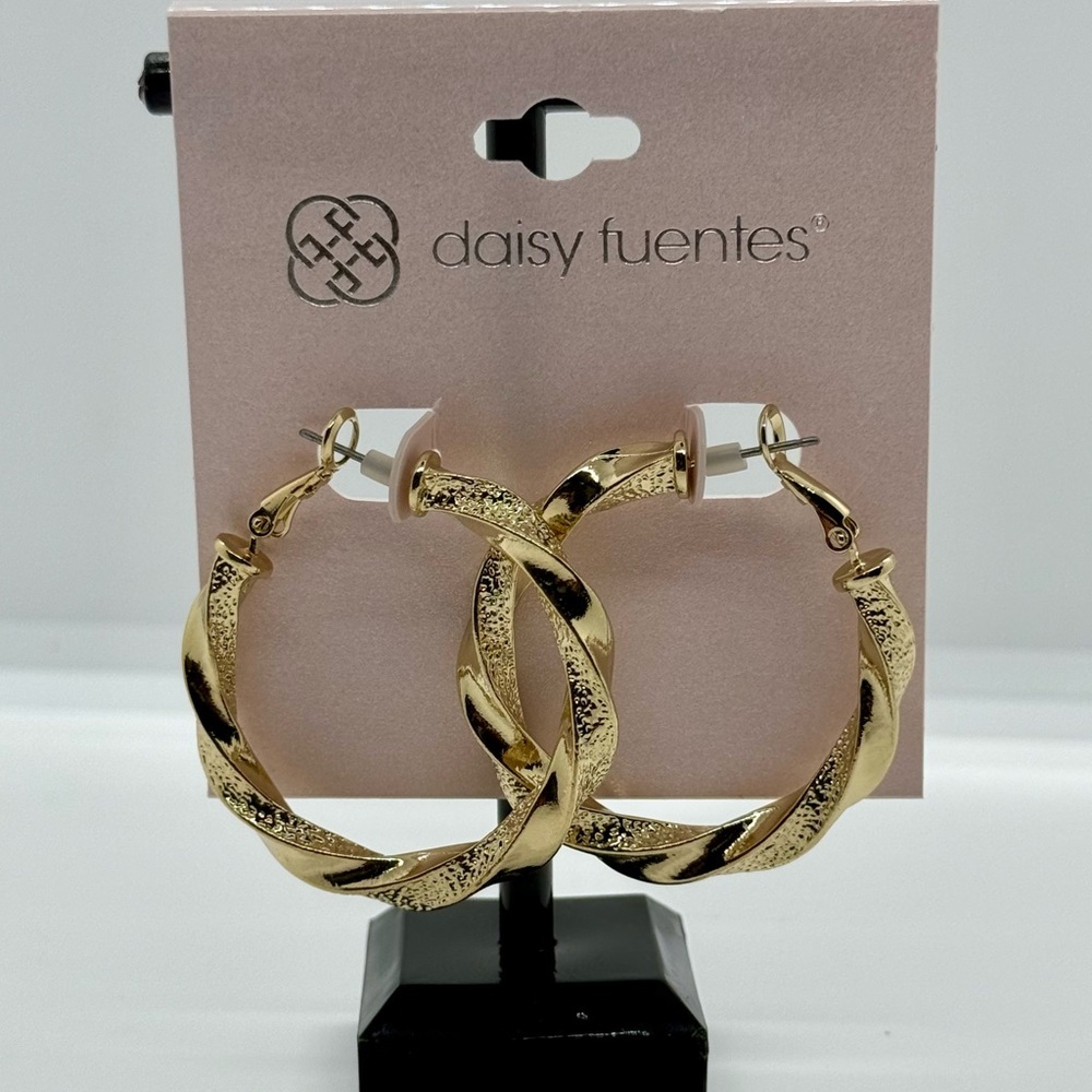 Daisy Fuentes Textured Gold‎ Twist Earrings